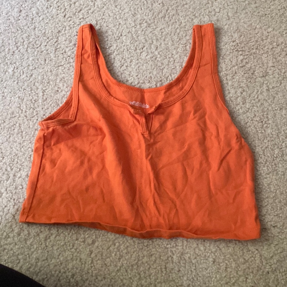 Orange crop top